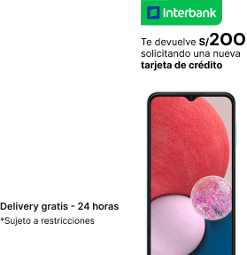 Interbank te devuelve S/ 200 solicitando una nueva tarjeta de crédito.
